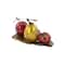 19&#x22; Red Iron Traditional Decorative Fruit with Tray